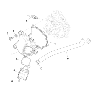 Couvercle de soupapes - Bougie Piaggio Beverly 300 HPE 4V ABS Euro 5 2021-2022