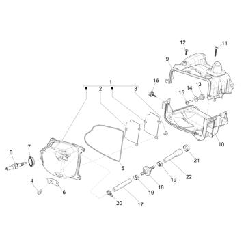 Couvre-tête 4 temps Piaggio Liberty 50 (IGET Euro 5)