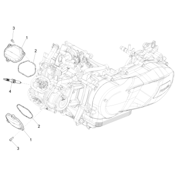 Couvercle de soupapes - Bougie Piaggio Medley 150 ie ABS Euro 4 2016-2020
