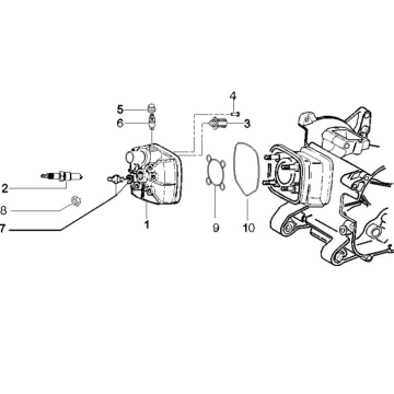 Culasse - Bougie Piaggio Zip 50 SP 2T LC 2006-2013