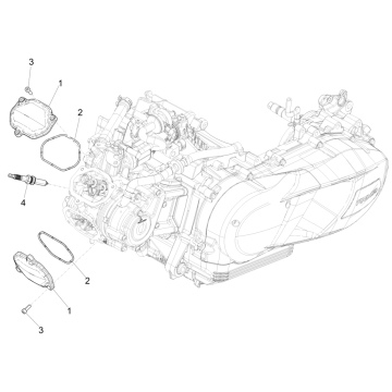 Couvercle de soupapes - Bougie Vespa GTS 125 ie ABS Euro 4 2019