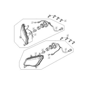 Optique de phareKymco MXU 300R