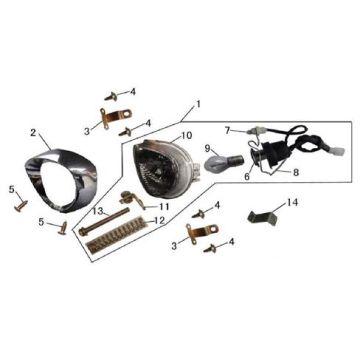 Optique de phareAGM LX blanc