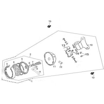 Optique de phareAGM Retro Extra noir mat