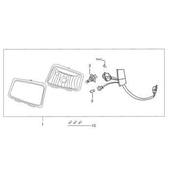 Optique de phareAGM VX50s anthracite mat mat