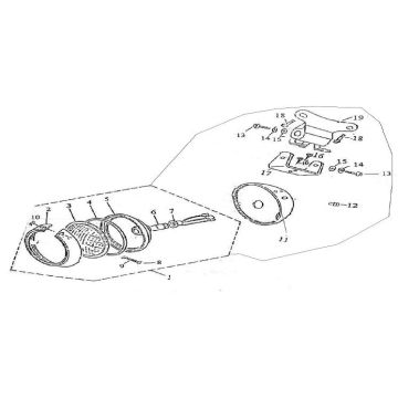 Optique de phareEagle-Wing Torino 125cc