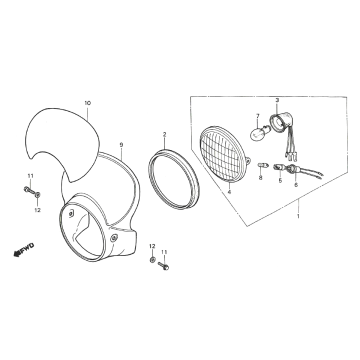 Phare et aileron avant de la Honda MTX 50