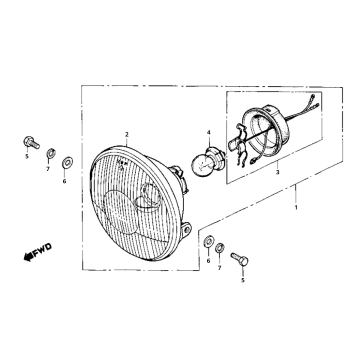 Optique de phareHonda MB50