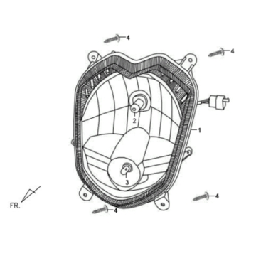 Phare KPL. Sym X'PRO 125