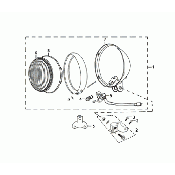 Optique noire brillante PharekPL Sym Allo Euro4 (BK-5560S)