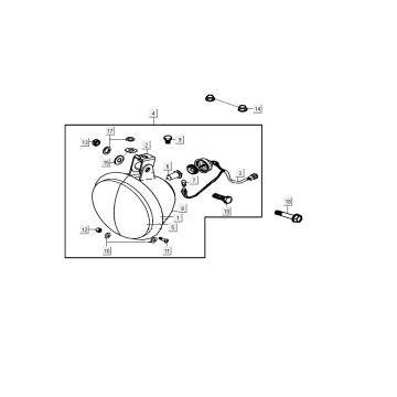 Optique de phareKymco Carry 4 temps noir