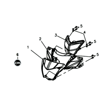 Couvre-phares, compteurs et rétroviseurs Sym Symphony ST 200I, noir clair (BK-7C)