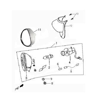 Optique de phareZnen Snail anthracite mat