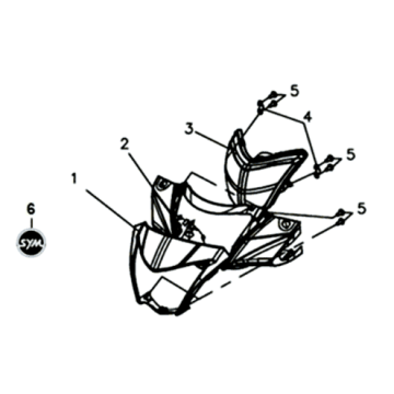 Caches de guidon - Rétroviseurs - Commodo de guidon Sym Symphony ST 200i 4T LC blanc (WH-006)