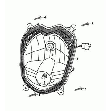 PHARE KPL.Sym Orbit II Euro 4 taille grise