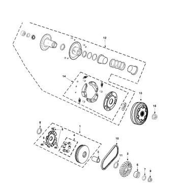 Embrayage - Variateur - Courroie Peugeot Speedfight 3 50 4T AC