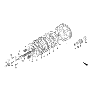 Embrayage Honda MB/MT/MTX/MBX 50 et 80