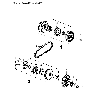 Embrayage Peugeot Citystar 50 noir