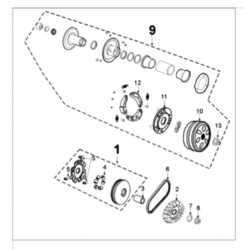 Embrayage Peugeot Tweet 125 E3 2010-2013