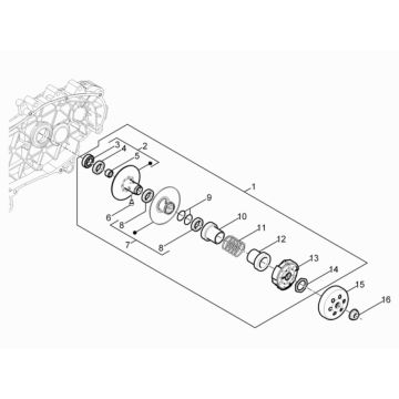 Embrayage Vespa Primavera 4 temps 3V (injection euro5 IGET)
