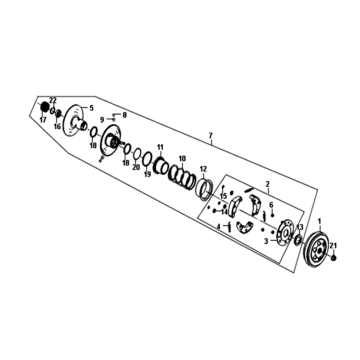 Embrayage Sym Fiddle II Euro4 (WH-006) blanc