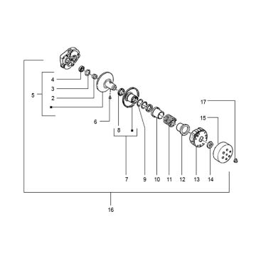 Embrayage Vespa Lx 25km 4 temps 2 soupapes