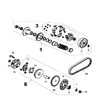 Couvercle d'embrayage sans capteur V-clic noir