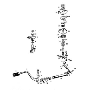 Arbre de commutateur Kreidler 3 vitesses