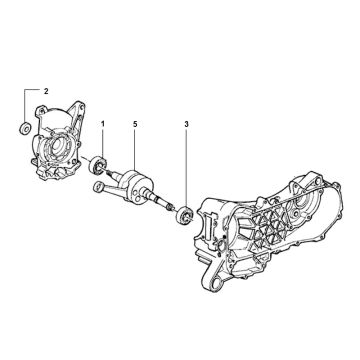Vilebrequin Vespa Lx 25 km 4 temps 2 soupapes