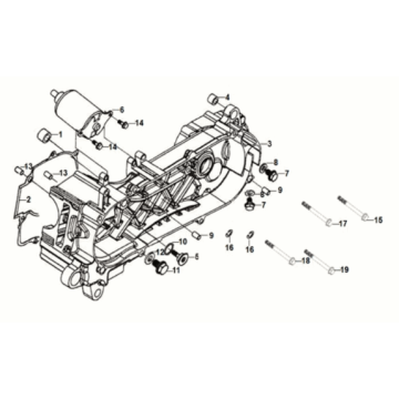 L. crank case Sym Fiddle IV 125i AC CBS E5 2020-2021