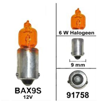 Lampe H6W BAx9s 12V 6W orange