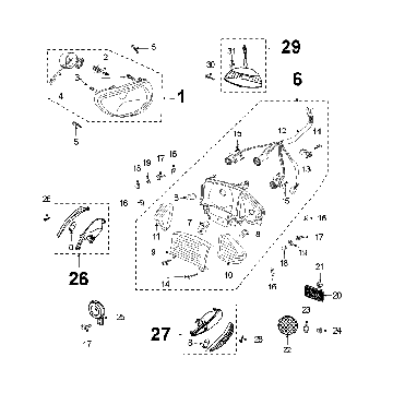 Eclairage Peugeot V-clic noir