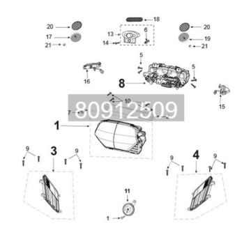 Lumière, clignotant et klaxon Peugeot Tweet 125i E5 FL 2023-2025