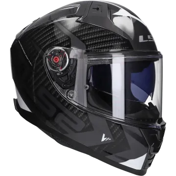 LS2 Helm Vector II Splitter FF811 zwart / wit