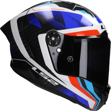 Casque integral LS2 Thunder Carbon GP Aero Raute FF805 bleu / rouge