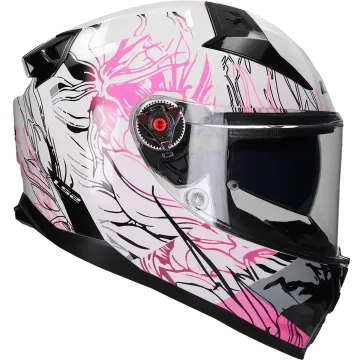 Casque integral LS2 Vector II Darflo FF811 blanc / rose