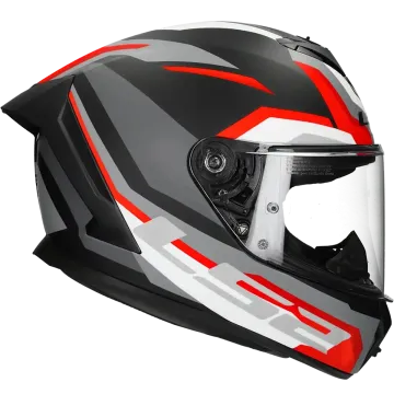 Casque integral LS2 Rapid III Hyper FF820 noir / rouge