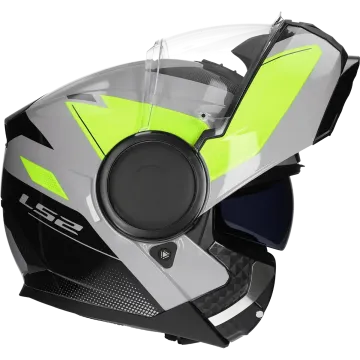 Casque modulable LS2 Scope II Duria FF902 gris / jaune fluo