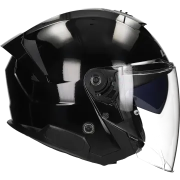 Casque jet LS2 Verso II Solid OF618 noir