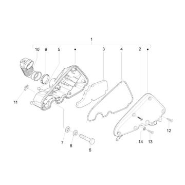 Boîte à air  Piaggio Liberty 4 temps