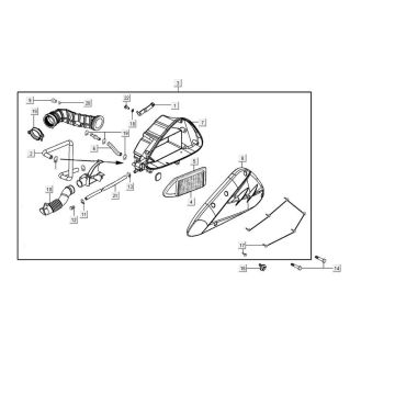 filtre à air AGILITY 16+ 4T 125 Matte Metallic Light Blue