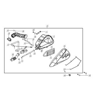 filtre à air AGILITY 16+ 4T 125 Matte Metallic Silver