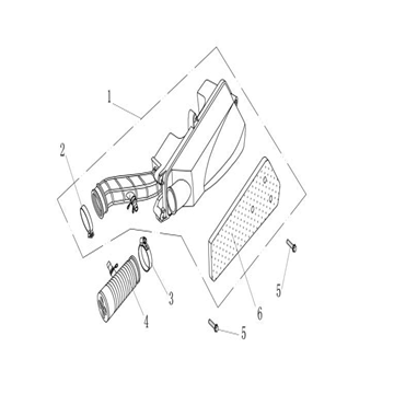 Boîte à air  China Ape50 noir