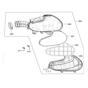 Boîte à air  China Joy anthracite mat