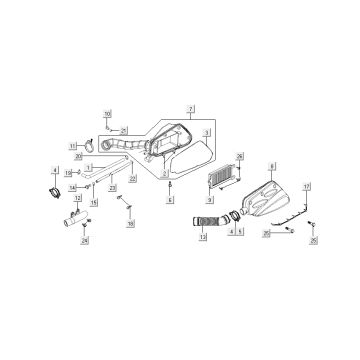 Boîte à air  Kymco New Dink 4 temps gris foncé