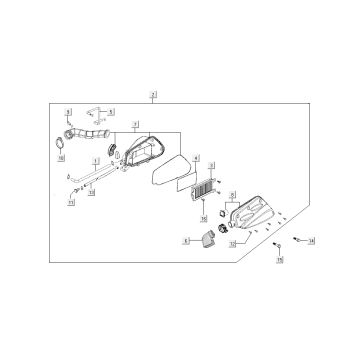 filtre à air Kymco Super8 4 temps à partir de 2009 Noir mat