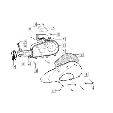 Boîte à air  Kymco Super9 2t lc om noir mat-jaune