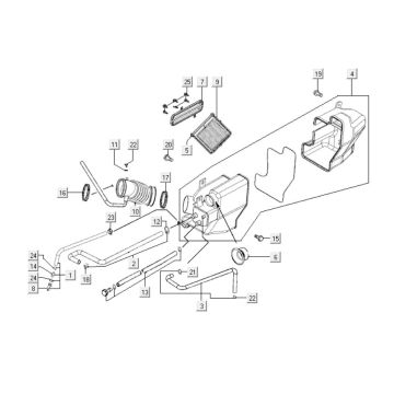Filtre à air Kymco Xciting 500i 4T LC