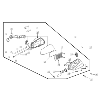 Boîte à air  Kymco People S 50i E4 Blue