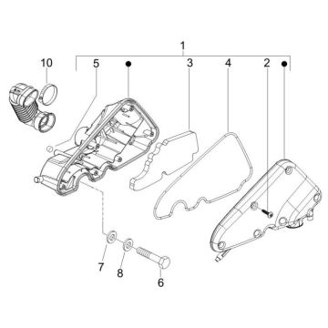 Boîte à air  Piaggio Zip 2000 4 temps AC